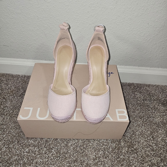 JustFab Pink Wedge Espadrilles - Picture 5 of 5